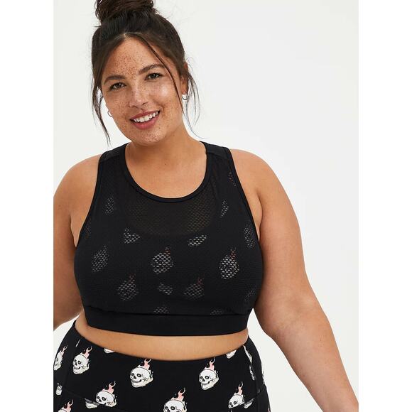torrid Other - Copied - TORRID Active Bra Black Skull Flames